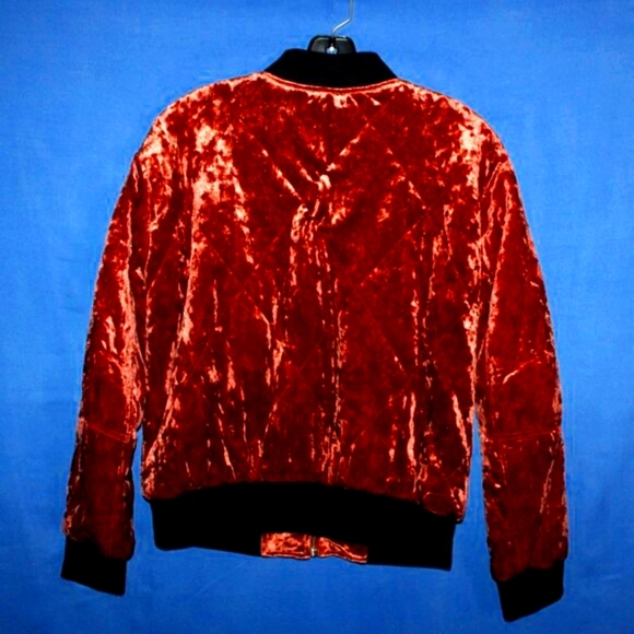 Collection B New York Velvet Bomber Jacket S - Picture 5 of 6
